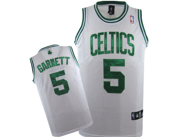 Branded NBA Boston Celtics 5 Kevin Garnett Swingman Home Adidas Jersey